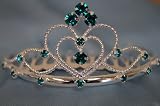 (SMALL)Elegant Bridal Wedding Tiara Crown with Crystal Party Accessories C6055(OCEAN BLUE)