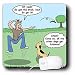 Londons Times Funny Dogs Cartoons - Dog Not Playing Fetch - Mouse Pads