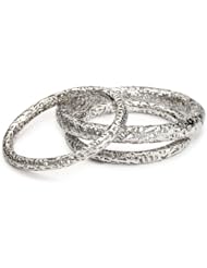Kendra Scott "Filagree" Rhodium-Plated Lucca Bangle Bracelet, Set of 3