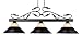 Z-Lite 140BRZ-GMSBRZ 53-Inch 3-Light Billiard / Island Fixture with Glass & Metal Shades