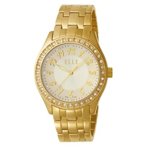 ELLETIME Women's EL20016B02C Ion-Plating Women's Gold Dial Watch