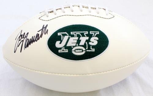 JOE NAMATH SIGNED AUTOGRAPHED FOOTBALL NEW YORK JETS COA + HOLOGRAM