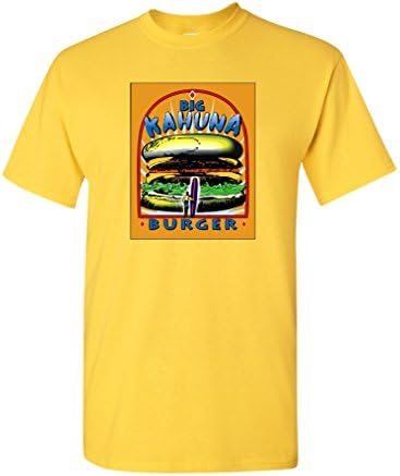 Big Kahuna Burger Shirt 100% Cotton Preshrunk Graphic T-Shirt (XLarge, Yellow)