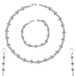Sterling Silver Jewelry Necklace Earring and Bracelet Set (snklcs116)