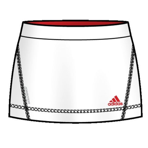 Adidas Damen Skort Barricade, white/core energy, XL, DAX22427XL