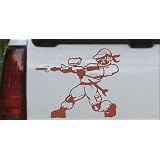 6in X 4.9in Brown -- Paintball Man Sports Car Window Wall Laptop Decal Sticker by Rad Dezigns