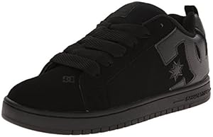 DC Men's Court Graffik Skate Shoe, Black/Black/Black, 9.5 M US