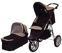 X-Adventure : Trekker 3 wheel Pram Pushchair combination in Black Stone Two Tone