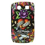 Authentic Ed Hardy Tattoo Faceplate Eternal Love By Christian Audigier Snap on Hard Protector Case for Blackberry Curve 8900 + Premium Lcd Screen Guard