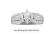 Stunning 14K. White Gold 7/8th Ctw Diamond Bridal Ring With Marquee Center Stone