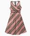 Bonnie Jean Girls Bias-Stripe Dress with Satin Bows