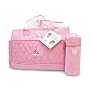 Baby Essentials Gingham Diaper Bag in Pink