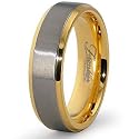 6.5mm Gold Plated Titanium Ring (Sizes 7-12)