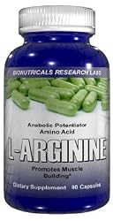 Bionutricals L-ARGININE - 90 Capsules 500mg Promotes Muscle-Building Potent Amino Acid Nitric Oxide NO2