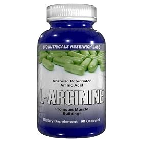 Bionutricals L-ARGININE - 90 Capsules 500mg Promotes Muscle-Building Potent Amino Acid Nitric Oxide NO2