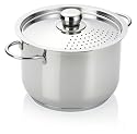 Frabosk 464.22 Kochen & Garen Multitopf Rostfreier Edelstahl inklusive Deckel mit Siebfunktion 22 cm mit Induktion Boden