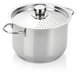 Produkt-Bild: Frabosk 464.22 Kochen & Garen Multitopf Rostfreier Edelstahl inklusive Deckel mit Siebfunktion 22 cm mit Induktion Boden