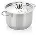 Frabosk 464.22 Kochen & Garen Multitopf Rostfreier Edelstahl inklusive Deckel mit Siebfunktion 22 cm mit Induktion Boden