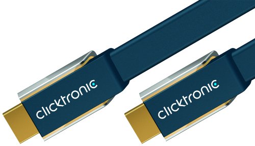 Clicktronic Advanced HighSpeed HDMI Flachkabel mit Ethernet (HDMI A/HDMI A) 5 m f&uuml;r HD und Preisvergleich