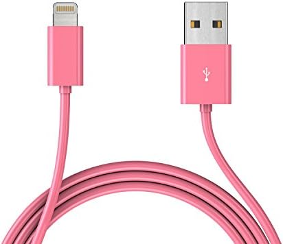 Qunnc® Lightning (8-Pin) 10ft USB Charge and Sync cable For iPhone 5, 5S, 5C; iPad Mini 1, 2; iPad 4, 5; iPod Nano 7G, Touch 5G -Pink (pink)