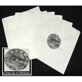 <b>100 White Plastic Lined Paper Innersleeves with Window for 12" Vinyl Records #12IA - Prevent Paper Scratches & Protect Against Dust! (Albums / Inner Sleeves)</b>