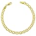 Gorgeous 14k Yellow Gold 8-Inch Classic Double-Hoop Charm Bracelet