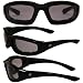 Birdz Oriole Day and Night Motorcycle Sunglasses Glossy Black Frames PHOTOCHROMIC Clear to Smoke Lenses Meets ANSI Z87.1+ Standards For Safety Glasses