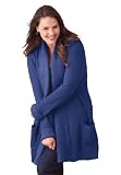 Cardigan shaker sweater with flyaway style