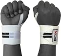 RDX Wrist Weight Lifting Training Gym Straps Bandage Black/White