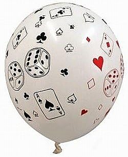 Cards & Dice Latex Balloon (Pack of 10) -11 inch