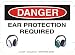 10 x 14 Photo Realistic Danger Signs- Ear Protection Required
