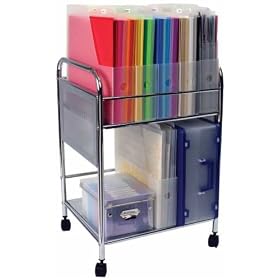 Craft Organizer Paper Holder Trolley - Silver
