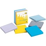 Post-it Super Sticky Notes, Colors of the World Collection, 3 in x 3 in, New York (654-5SSNY)