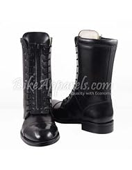 Dragster Biker Motorcycle City Mens Mid Half Calf Short Leather Stylish Boots Boots by FAMMZ