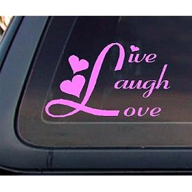 Live Laugh Love Car Decal / Sticker - Light Pink&nbsp;Newest Version