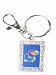 Licensed Kansas Jayhawks Keychain With Rhinestones Fashion Jewelry