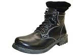 GBX 13290 Mens 5 Eyelet Sweater Portal Boots Shoes Leather Black