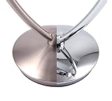 Ovente MDT70BR 7.0 inch Battery Operated LED Lighted Tabletop Vanity Makeup Mirror, 1x/8x Magnification, Nickel Brushed