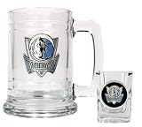 NBA Dallas Mavericks Boilermaker Set - Primary Logo