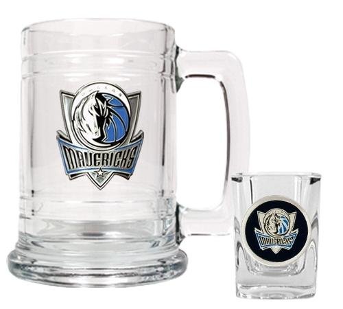 NBA Dallas Mavericks Boilermaker Set - Primary Logo