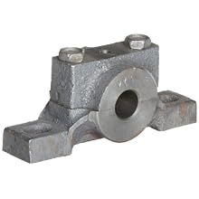 Boston Gear PPB6 Pillow Block Housing, Light Duty, 2 Bolt Holes, 0.375" Bore Diameter, Cast Iron, Inch