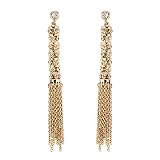 18k Gold Over Sterling Silver Dangling Chain Earrings
