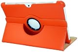 Shenit Multi Angle Stand Premium PU Leather Case Cover Folio for Samsung Galaxy Tab 2 10.1 P5100/P5110 - Orange