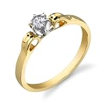 0.20 carat Diamond Solitaire Ring 14Kt Yellow Gold