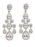 True Chandelier Earrings w/White CZs