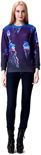 Unisex Sneak Galaxy Jellyfish Sweatshirt 3D T Shirts (L)
