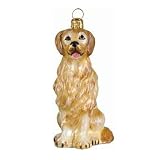 Joy to the World Collectibles European Blown Glass Pet Ornament, Golden Retriever