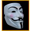 V wie for VENDETTA Maske - Mask Guy Fawkes Weiss