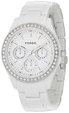 Fossil Women's Stella ES1967 White Plastic Quartz Watch with White Dial