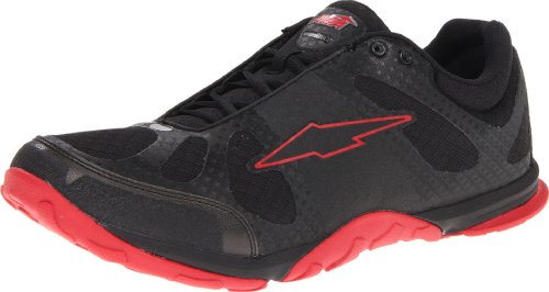 AVIA  Men's Avi-Maximus Running Shoe,Black/Red Flag,9.5 M US